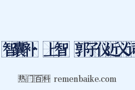 智囊补·上智·郭子仪近义词是什么意思的图片